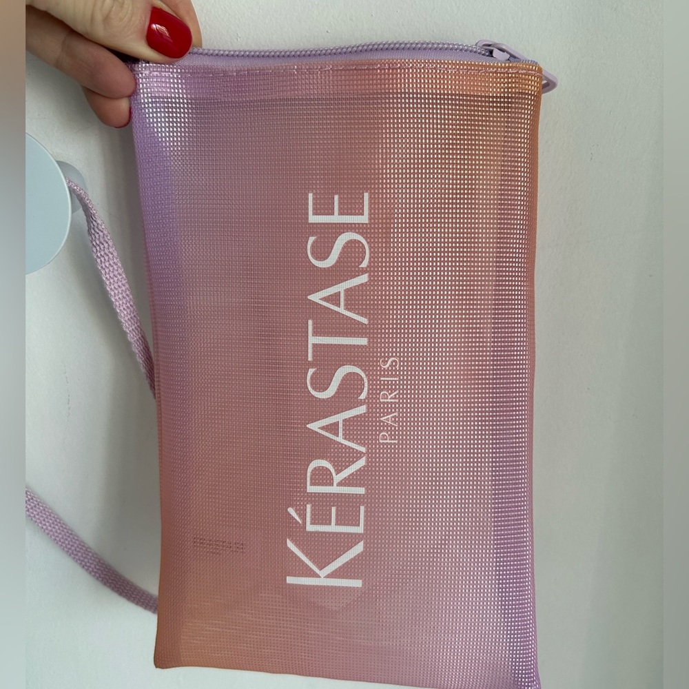 Kerastase Pink and Orange Cosmetic Bag